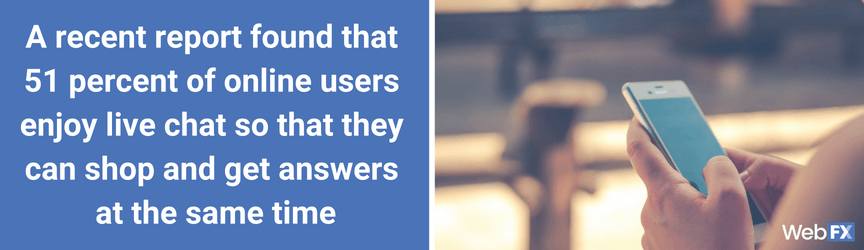 Most users prefer using live chat