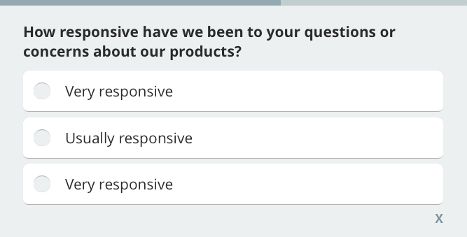 Customer support feedback survey